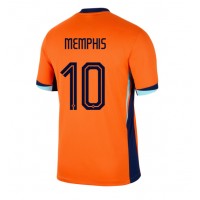 Niederlande Memphis Depay #10 Fußballbekleidung Heimtrikot EM 2024 Kurzarm